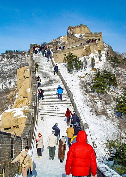 Slippery sections of the Great Wall