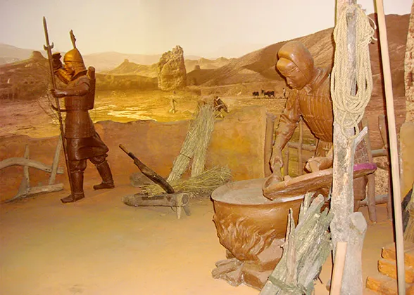 Soldiers guarding the Great Wall