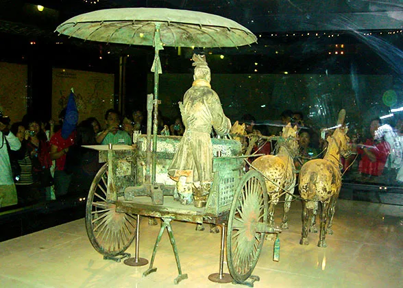 Charioteer Standing inside the Compartment