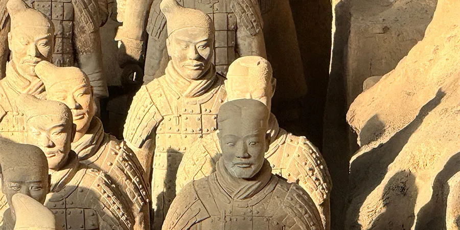 Terracotta Warriors under Direct Sunlight