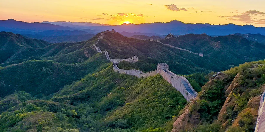 Sunrise at Jinshanling in July