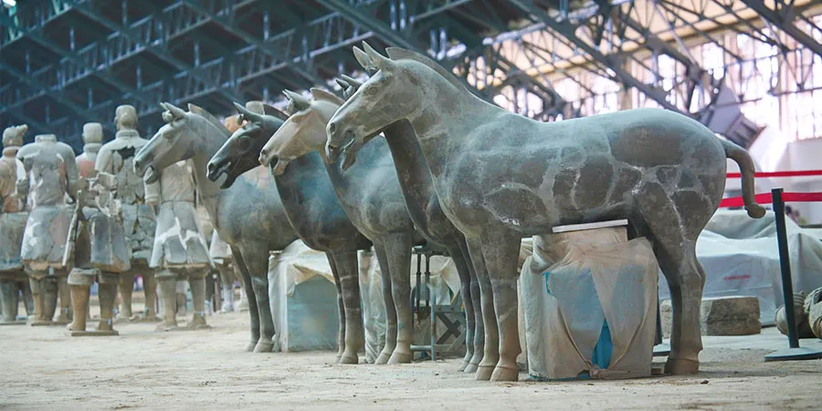 Terrocotta Horses in Pit 1