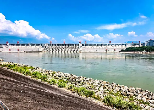 Three Gorges Dam in April