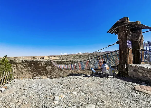 Thrilling suspension bridge