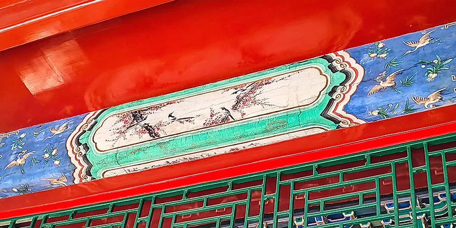 A Painting on the Pavilion Beam