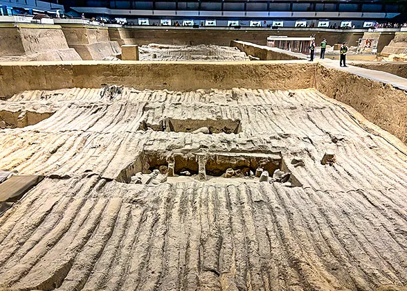 Timbers on the Roof of Pit 2