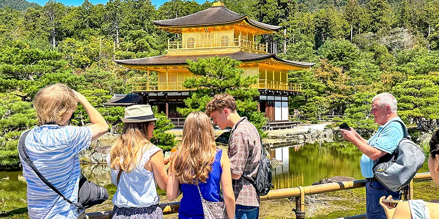 Our Tour Group at Golden Pavilian, Kyoto, Japan