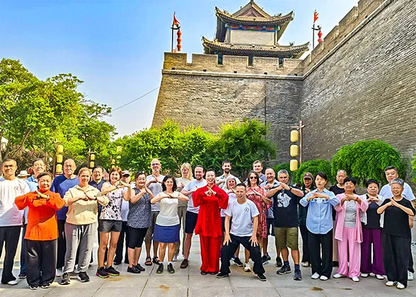 Visitors in Xi'an City Wall Park
