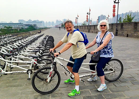 Tandem Bicycle on Xi'an City Wall