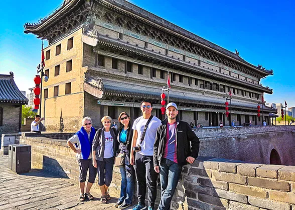 Tourists on Xi'an City Wall