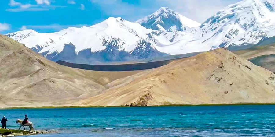 Sayram Lake on Clear Days