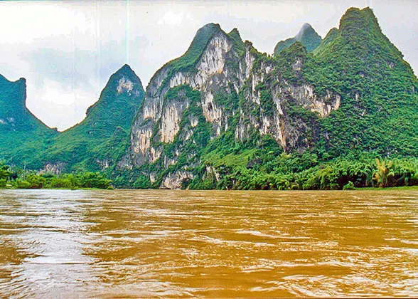 Yellow Water of Yangshuo after Heavy Rain