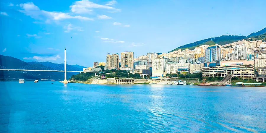 Yichang City along Yangtze in Autumn