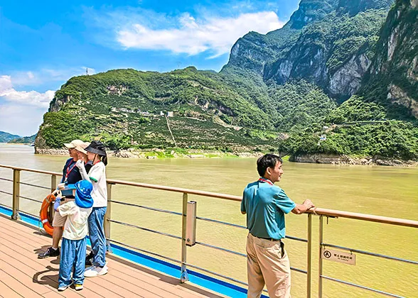 Yangtze River Yichang Section in Hot Summer