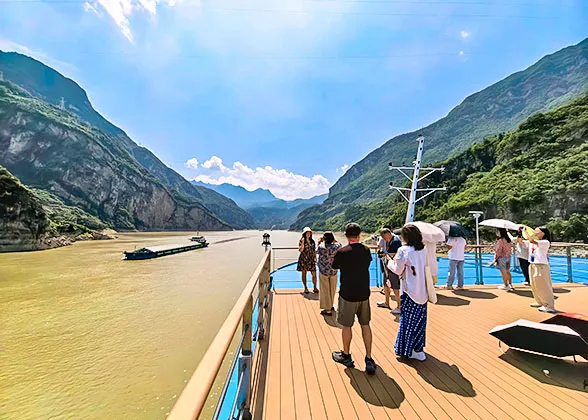 Yangtze River Yichang Section in Hot Summer