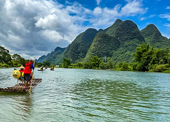 Yulong River on Days with Blue Sky