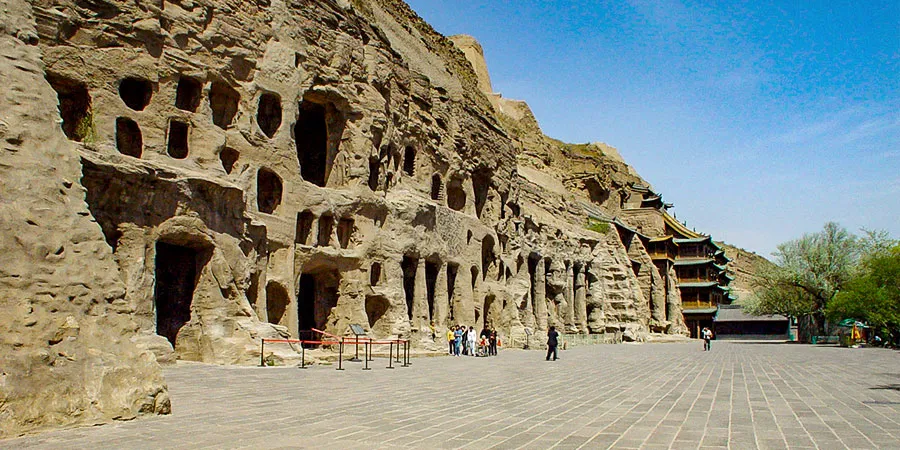 Yungang Grottoes with Moderate Tourists
