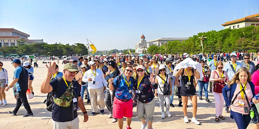 Visitors on Tiananmen Square, Beijing