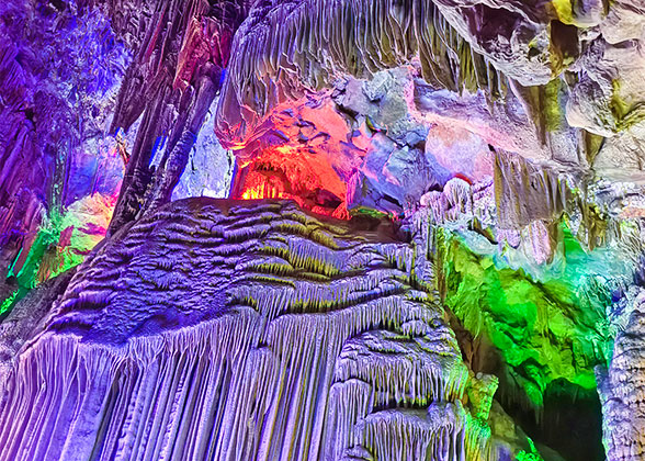 Colorful Stalactites at Silver Cave