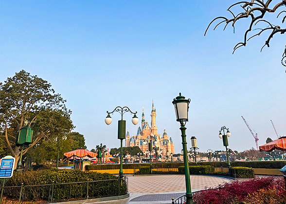Quiet Disneyland Park in Winter
