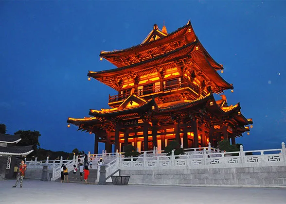 Guilin East West Alley at Night