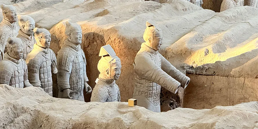 Terracotta Warriors with Different Hairstyles