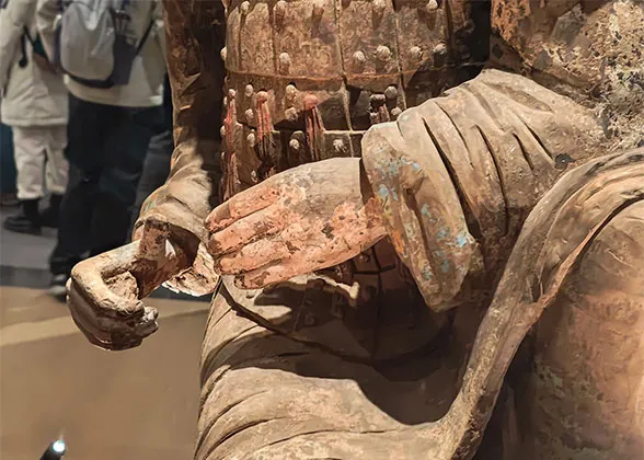 Colored Hands of Green-faced Warrior