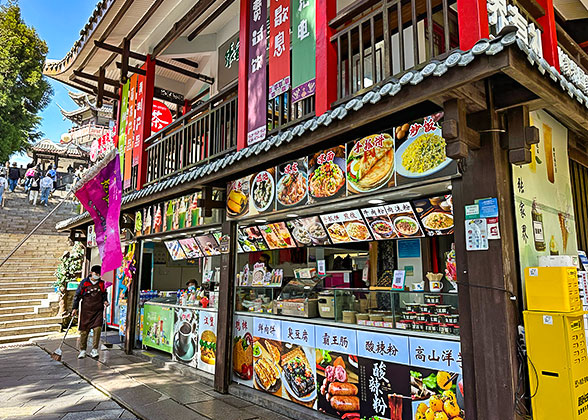 Food Stalls at Huangshi Village