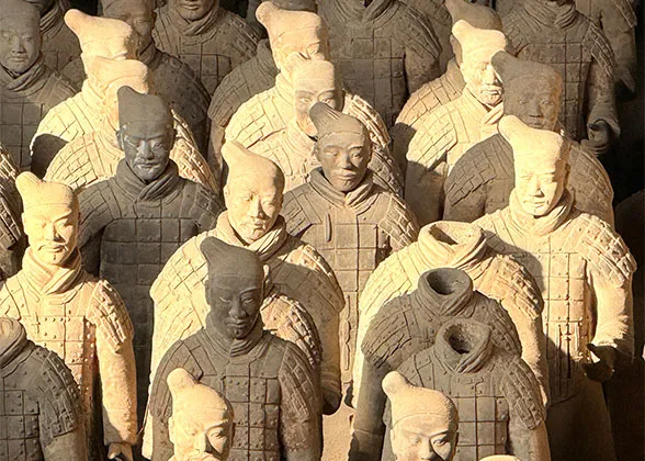 Infantry Figures in Terracotta Army Pit 1