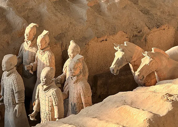Terracotta Infantry Warriors and Horses in Pit 1