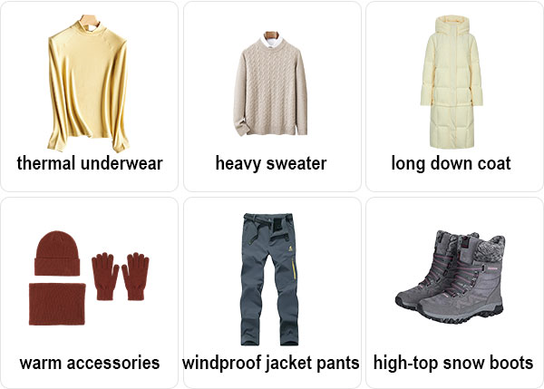 Clothes for Inner Mongolia in December Clothes for Inner Mongolia in December