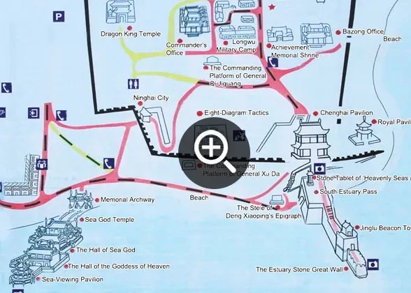 Map of Laolongtou Great Wall