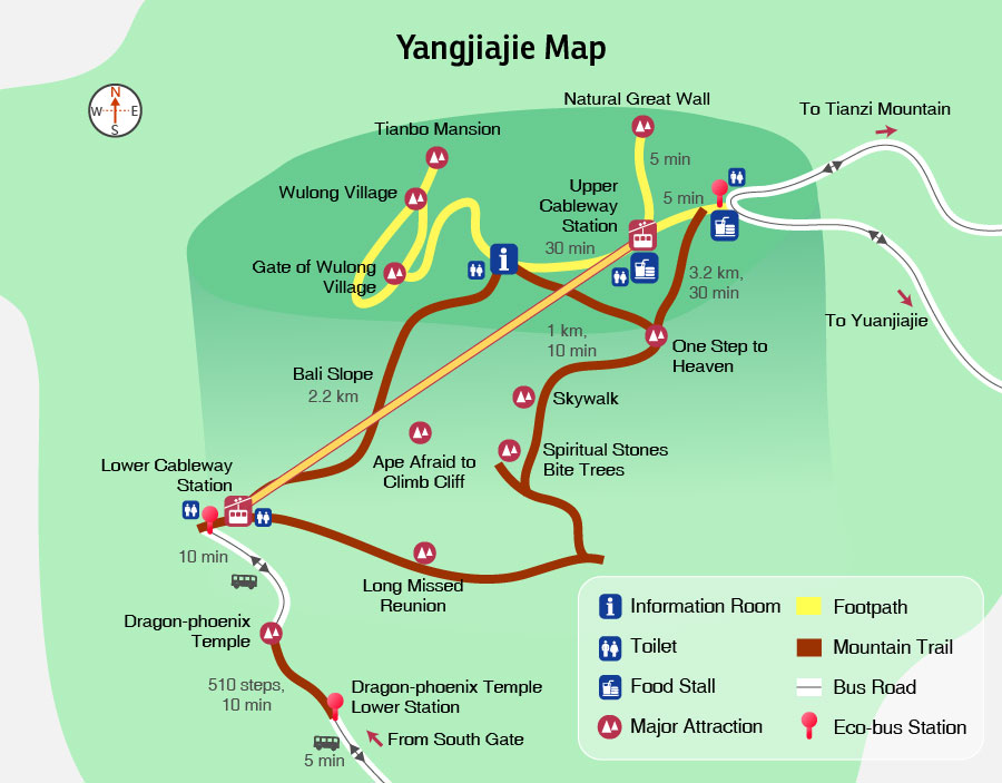 Yangjiajie Map