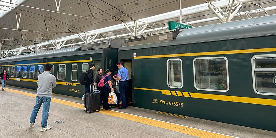 Normal Speed Train at Zhangjiajie Station