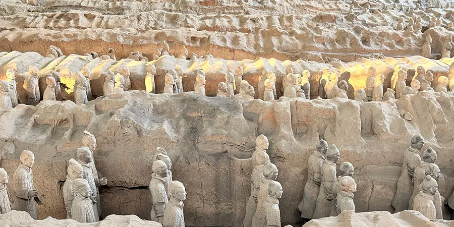 Terracotta Army Pit 1 in  Winter Morning