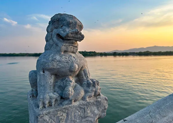 A Stone Lion of the Bridge