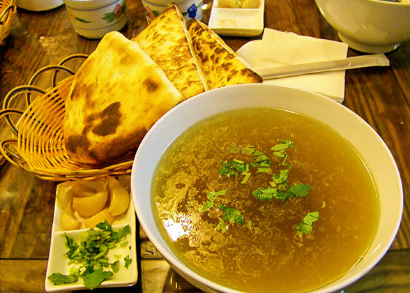 Mutton Soup & Flour Flat Bread, Shaanxi