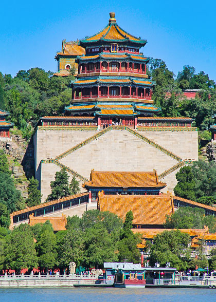 Inverted V Steps of Buddhist Incense Tower