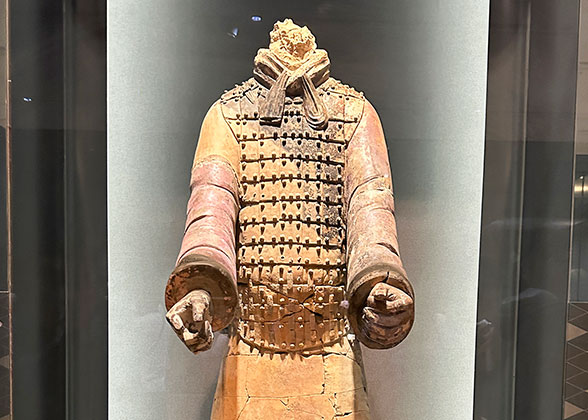 Terracotta Warrior with Purple Sleeves