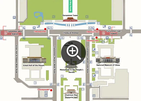 Tiananmen Square Map