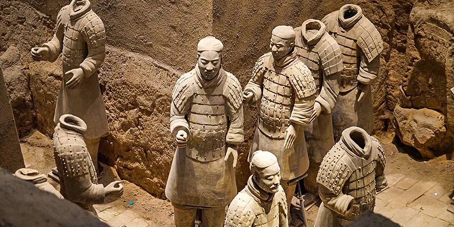 Unarmed Terracotta Warriors in Pit 3