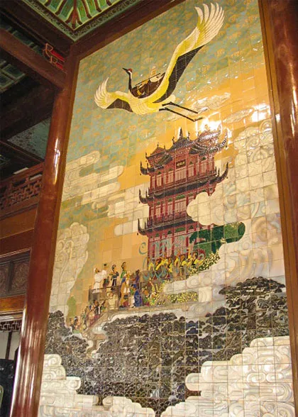 Ceramic Mural of Yellow Crane