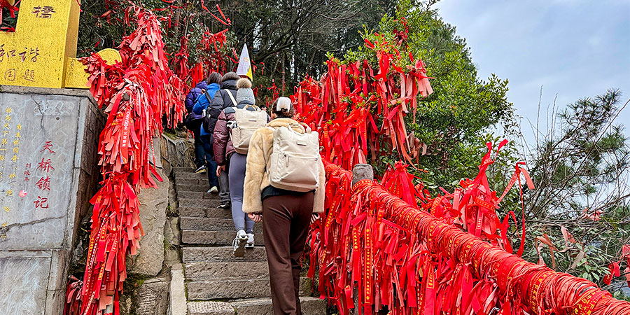 Steep Hiking Path in Zhangjiajie Forest Park