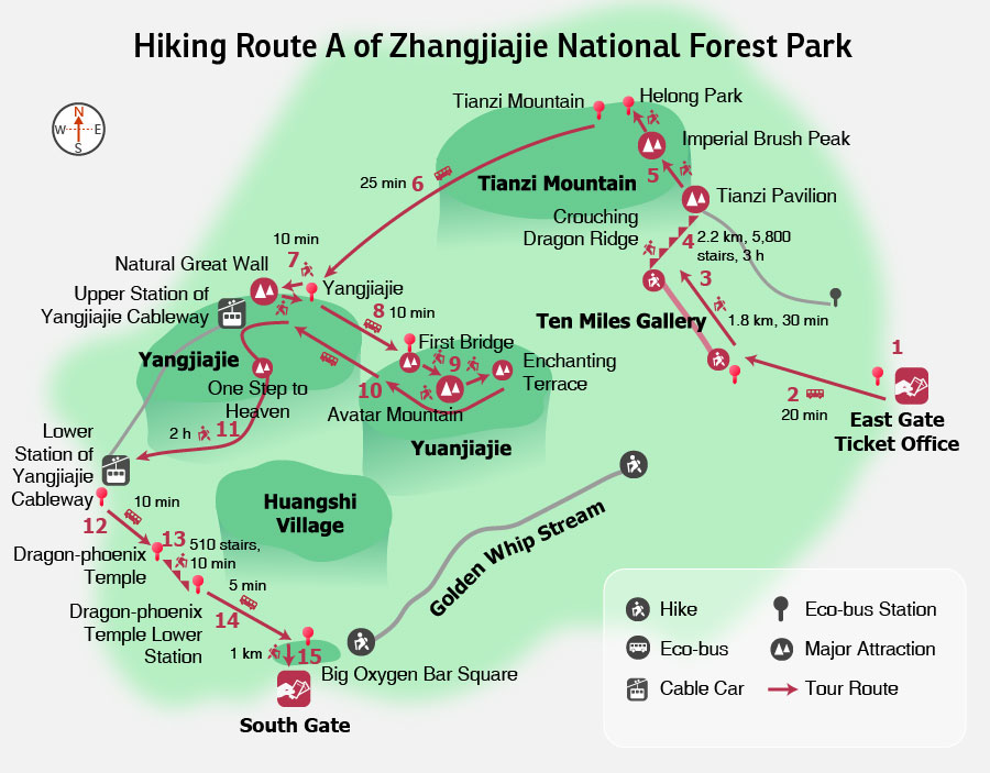 Zhangjiajie National Forest Park Hiking Route A