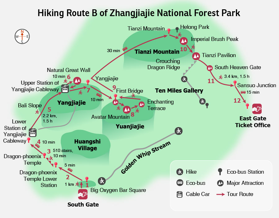 Zhangjiajie National Forest Park Hiking Route B