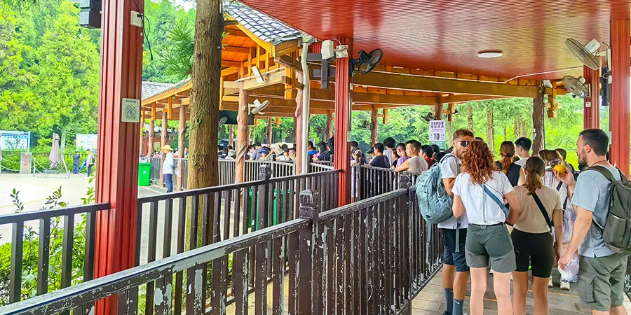 Long Queue in Zhangjiajie Forest Park in High Season