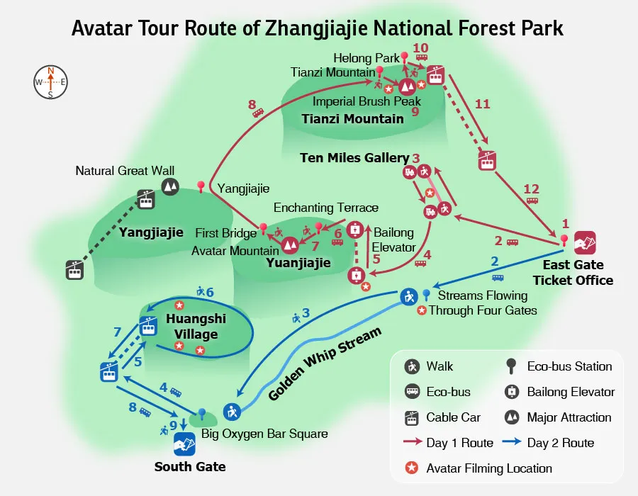 Avatar Tour Route of Zhangjiajie National Forest Park