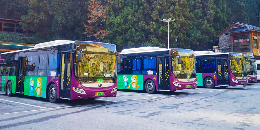 Free Eco-bus at Zhangjiajie National Forest Park