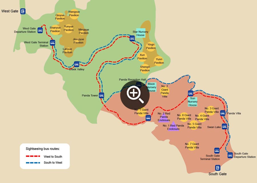 Map of Chengdu Panda Base