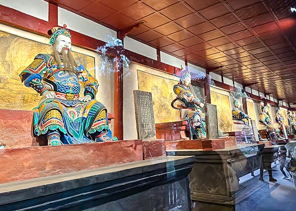 Solemn Statues in Wuhou Temple